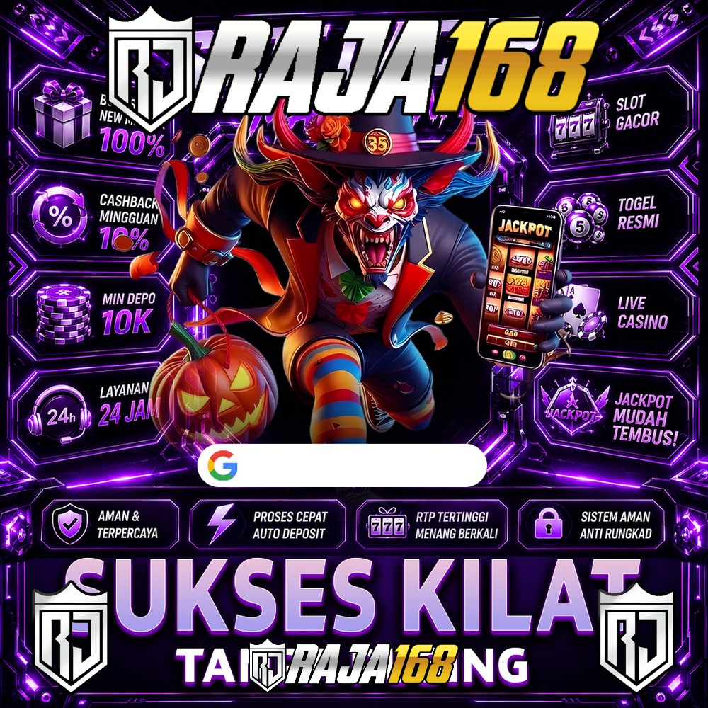 RAJA168: Game Online Interaktif dengan Tampilan Modern dan Responsif
